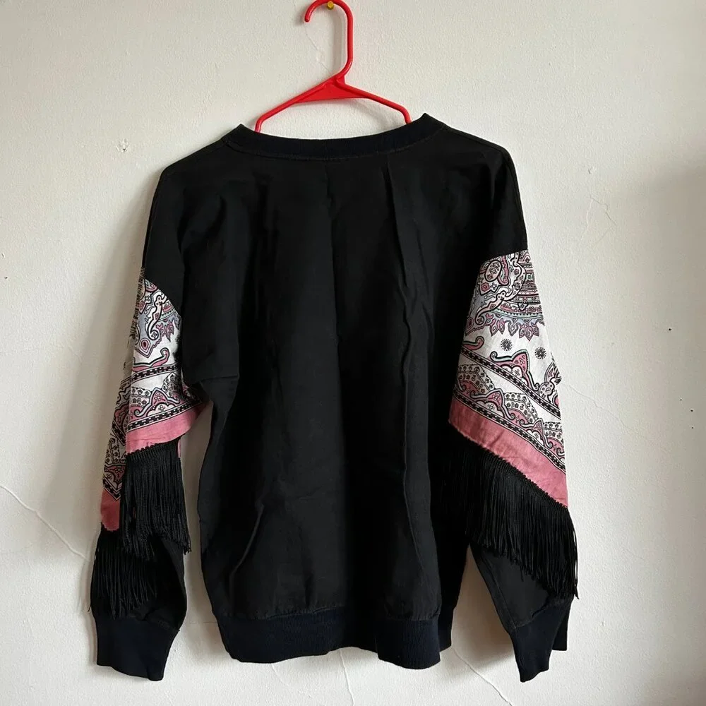 *Rare Vintage* Hazelwood Southwest Fashion Vintage Fringe Shirt (Medium) - Picture 3 of 6